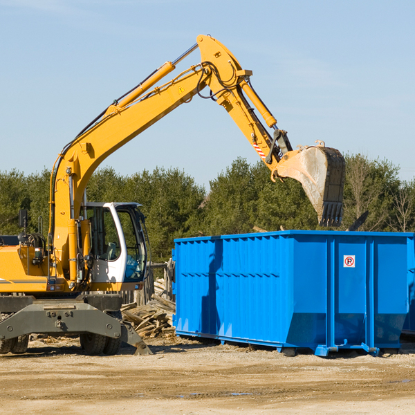 are there any restrictions on where a residential dumpster can be placed in West Augusta